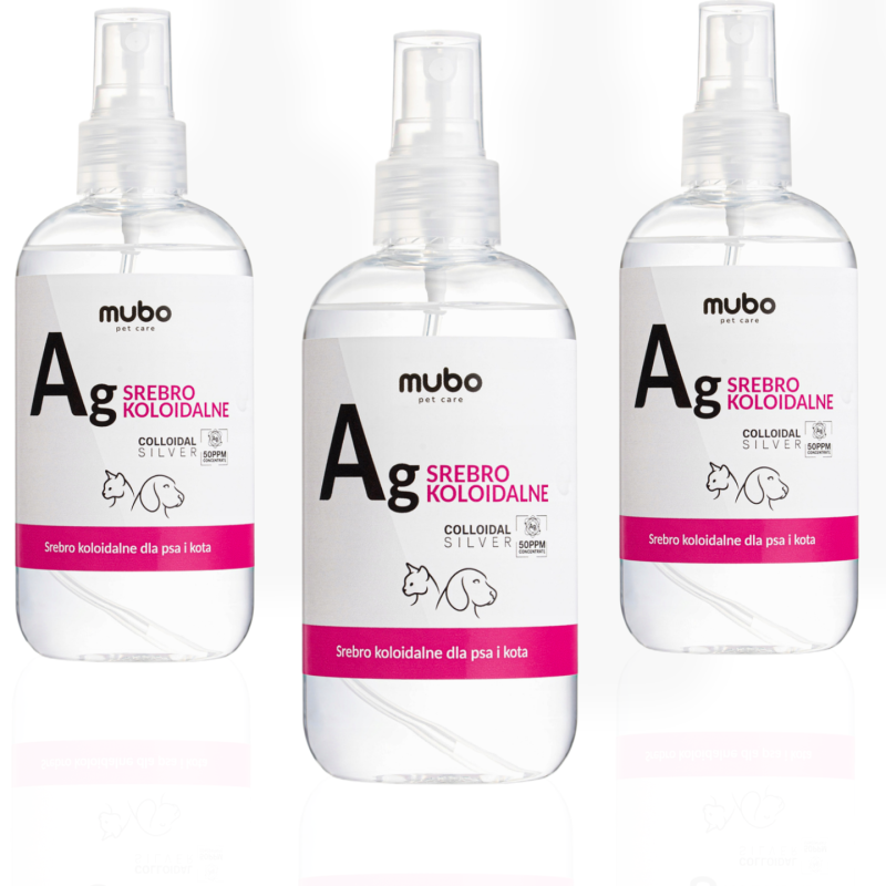 MUBO Srebro Koloidalne 250ml | Tonik do skóry i uszu