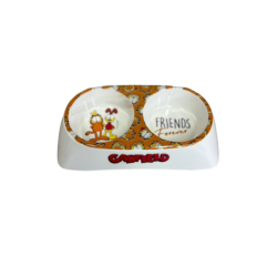 Garfield podwójna miska z melaminy | Garfield