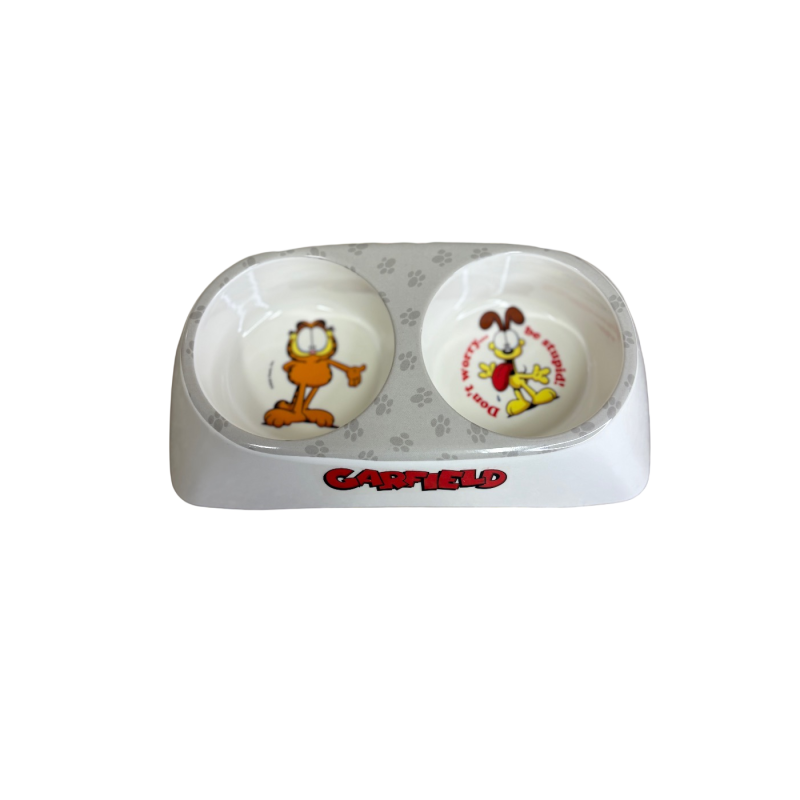 Garfield podwójna miska z melaminy | Garfield