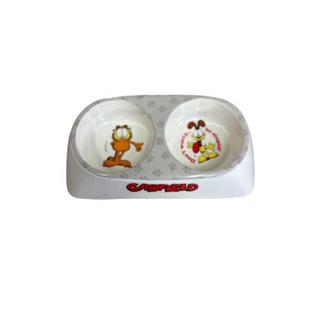 Garfield podwójna miska z melaminy | Garfield