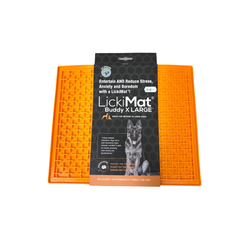 Lickimat Mata do lizania Buddy pomarańczowa XL 30×25,5cm | Lickimat
