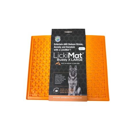 Lickimat Mata do lizania Buddy pomarańczowa XL 30×25,5cm | Lickimat