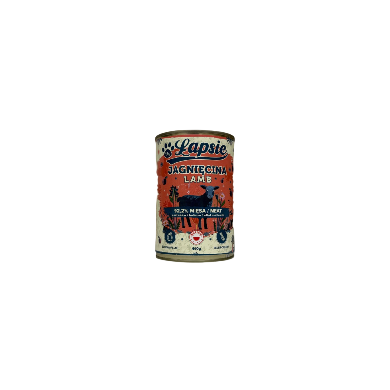 Łapsie Karma mokra jagnięcina ze śliwką 400g | Łapsie