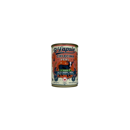 Łapsie Karma mokra cielęcina z jabłkiem Junior 400g | Łapsie