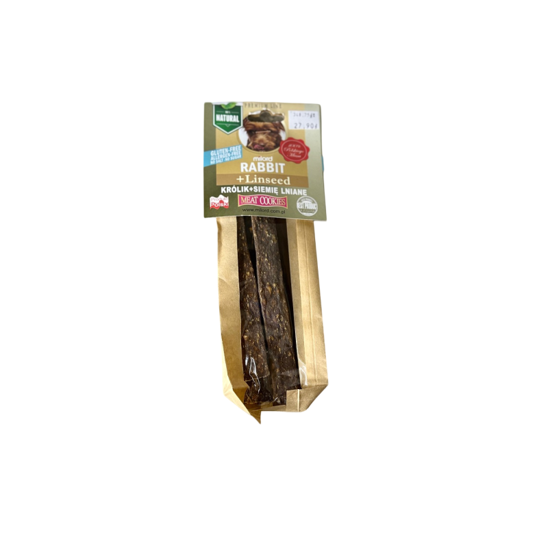 Milord Przysmak królik z siemię lniane 80g | Milord