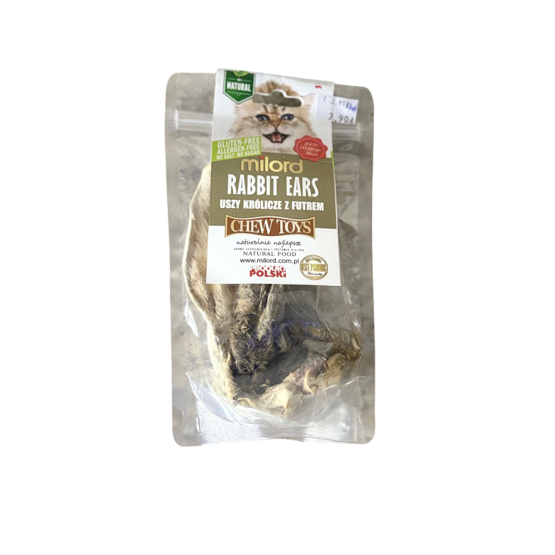 Milord Przysmak uszy królicze z futrem 80g | Milord