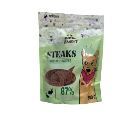 Mr. Bandit Steaks królik z kaczką 500g | Mr. Bandit