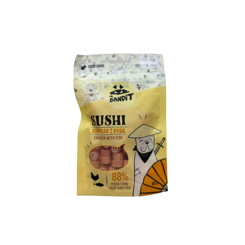 Mr. Bandit Sushi kurczak z rybą 80g | Mr. Bandit