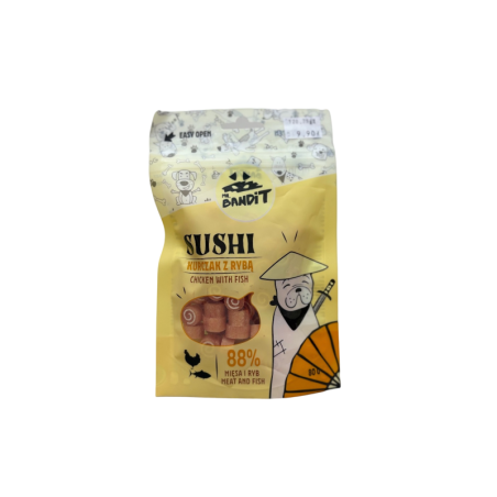 Mr. Bandit Sushi kurczak z rybą 80g | Mr. Bandit