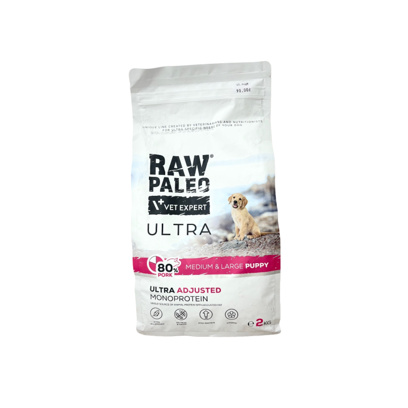 Raw Paleo Ultra Pork Medium & Large Puppy 2 kg | Raw Paleo