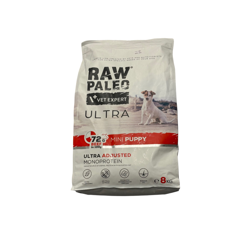 Raw Paleo Ultra Beef Mini Puppy 8kg | Raw Paleo