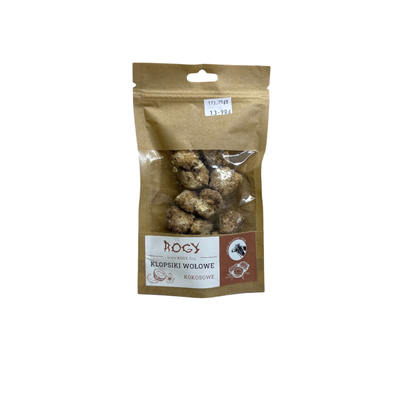 Rogy klopsiki wołowe z kokosem 80g | Rogy