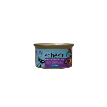 Schesir Mackerel and Sardines with Squids in Sauce 70g | Schesir